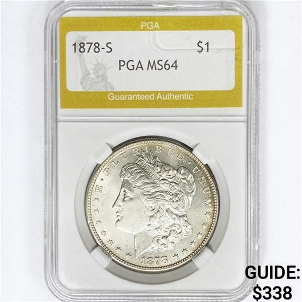 1878-S Morgan Silver Dollar PGA MS64