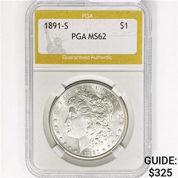 1891-S Morgan Silver Dollar PGA MS62