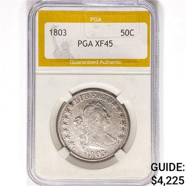 1803 Draped Bust Half Dollar PGA XF45