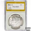 Image 1 : 1882-CC Morgan Silver Dollar PGA MS65