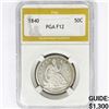 Image 1 : 1840 Seated Liberty Half Dollar PGA F12