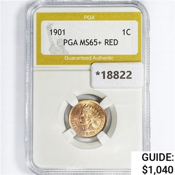 1901 Indian Head Cent PGA MS65+ RED