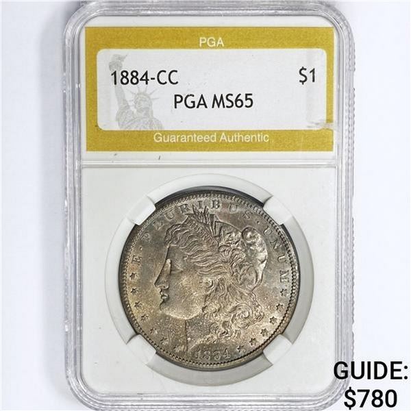 1884-CC Morgan Silver Dollar PGA MS65