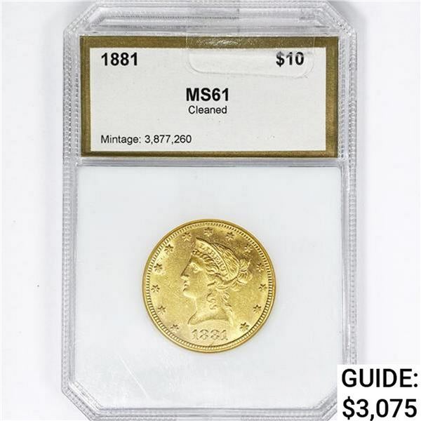 1881 $10 Gold Eagle PCI MS61