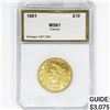 Image 1 : 1881 $10 Gold Eagle PCI MS61