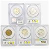 Image 2 : [5] Wash. Silver Quarters PCGS MS66 [1948-S, 1951-