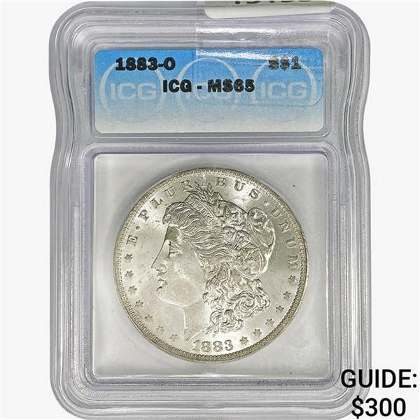 1883-O Morgan Silver Dollar ICG MS65