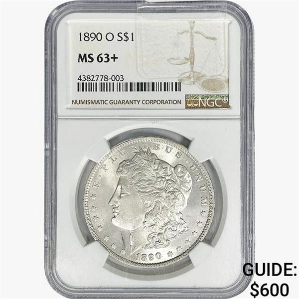 1890-O Morgan Silver Dollar NGC MS63+