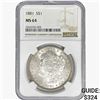 Image 1 : 1881 Morgan Silver Dollar NGC MS64
