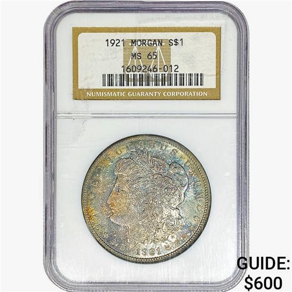 1921 Morgan Silver Dollar NGC MS65