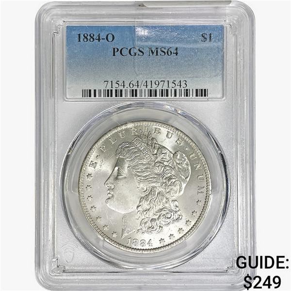 1884-O Morgan Silver Dollar PCGS MS64