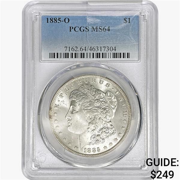 1885-O Morgan Silver Dollar PCGS MS64