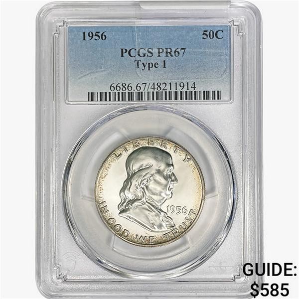 1956 Franklin Half Dollar PCGS PR67 Type 1