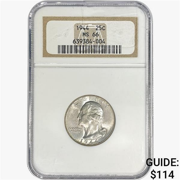 1944 Washington Silver Quarter NGC MS66