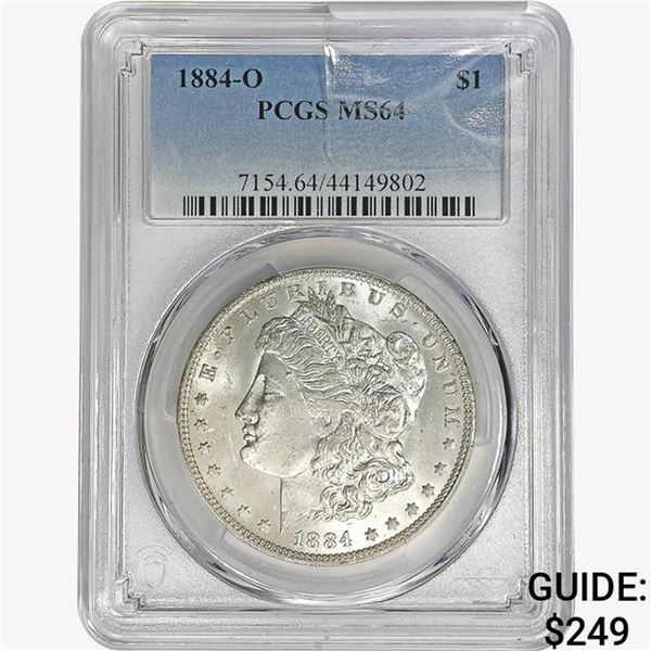 1884-O Morgan Silver Dollar PCGS MS64