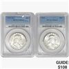 Image 1 : 1962&1963 [2] Franklin Half Dollar PCGS MS64