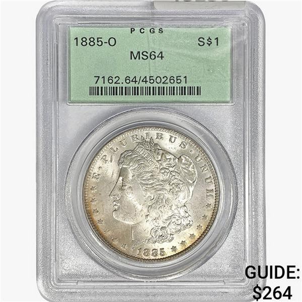 1885-O Morgan Silver Dollar PCGS MS64