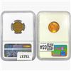 Image 2 : 1921&1945 [2] Wheat Cent NGC MS/AU