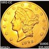 Image 1 : 1892-CC $20 Gold Double Eagle UNCIRCULATED +