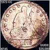 Image 1 : 1872-CC Seated Liberty Quarter NEARLY UNCIRCULATED