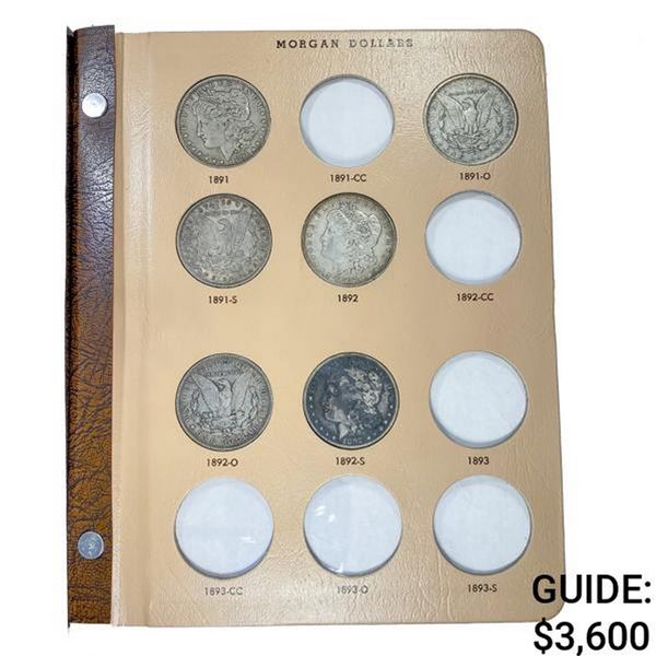 1891-1921 Morgan Silver Dollar Book (27 Coins)