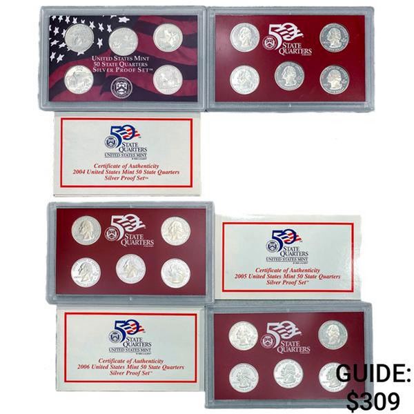 2004-2007 US Proof SILV Quarter Sets [20 Coins]