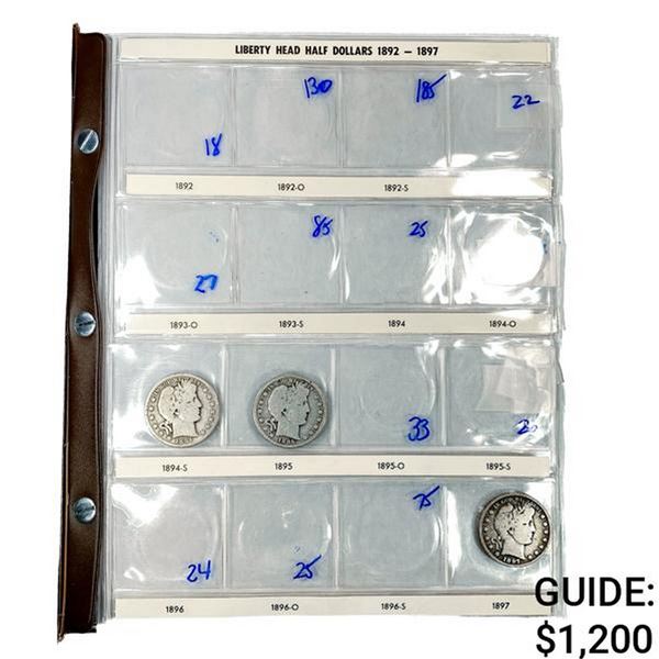 1894-1915 Barber Half Dollar Set [31 Coins]