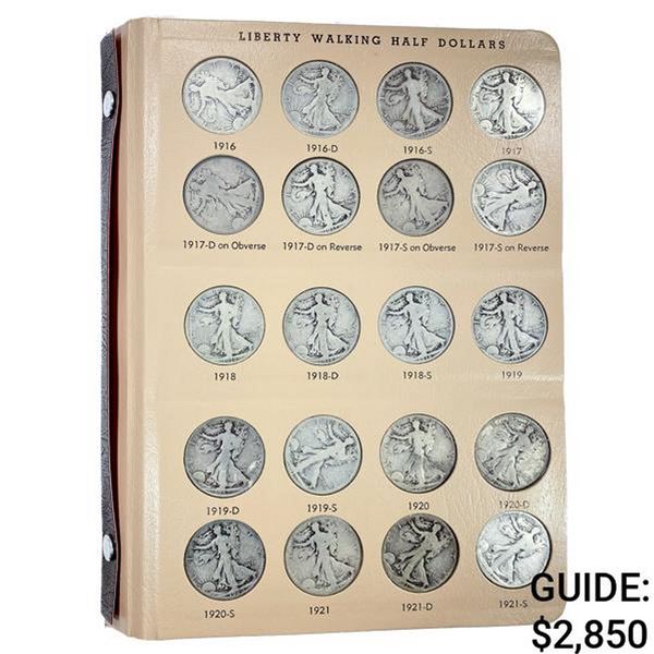1916-1947 Liberty Walking Halves Book (65 Coins)