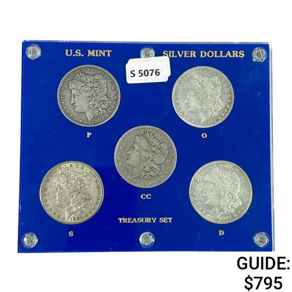 1878-1921 Morgan Silver Dollar Set (5 Coins)