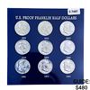 Image 1 : 1955-1963 Franklin PR Half Dollar Set (9 Coins)