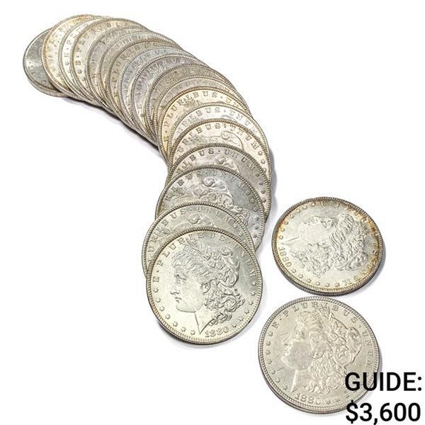 1880-O Morgan Silver Dollar Roll (20 Coins)