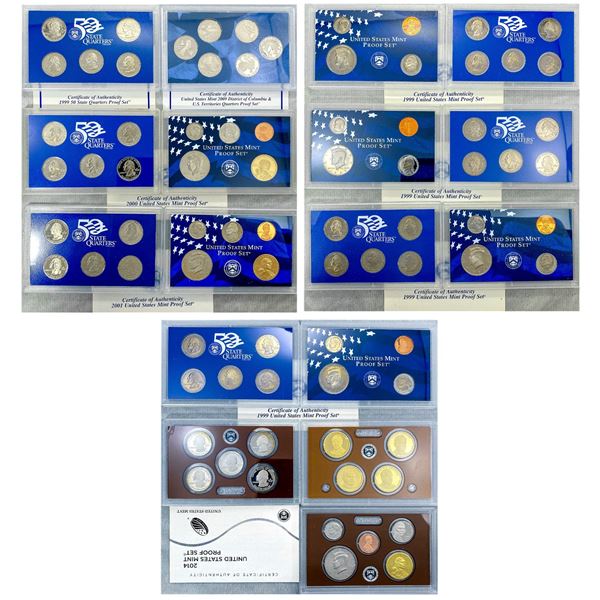 1999-2014 US Proof Mint Sets [81 Coins]