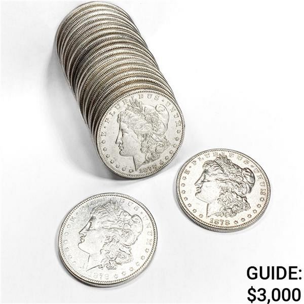 1878-S Morgan Silver Dollar Roll (20 Coins)
