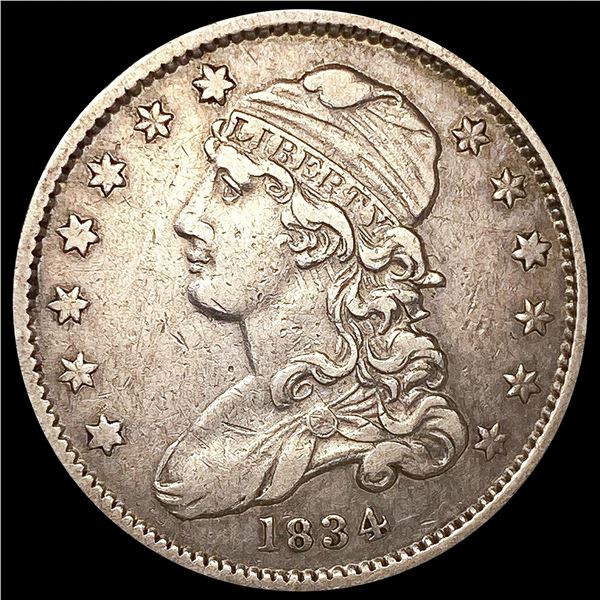 1834 Capped Bust Quarter NEARLY UNCIRCULATED