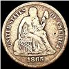 Image 1 : 1865-S Seated Liberty Dime NICELY CIRCULATED