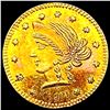 Image 1 : 1871 Round California Gold Quarter UNCIRCULATED