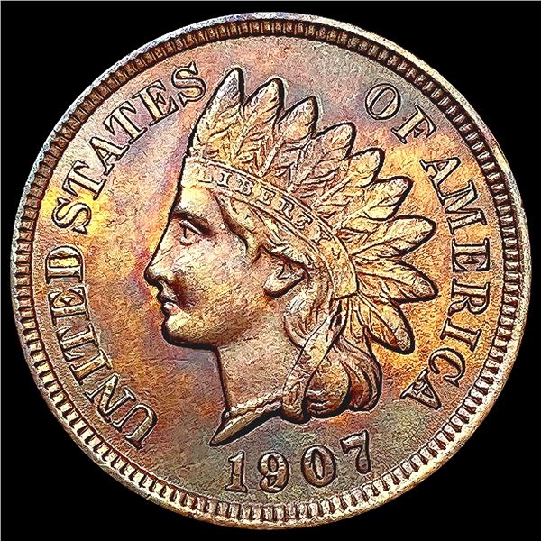 1907 RB Indian Head Cent CHOICE AU