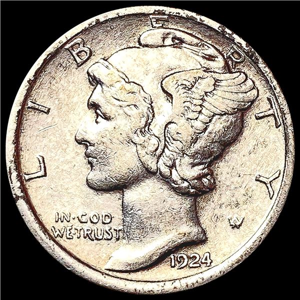 1924-D Mercury Dime CLOSELY UNCIRCULATED