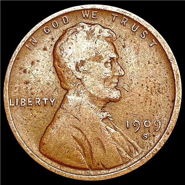 1909-S Wheat Cent LIGHTLY CIRCULATED