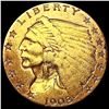 Image 1 : 1908 $2.50 Gold Quarter Eagle LIGHTLY CIRCULATED