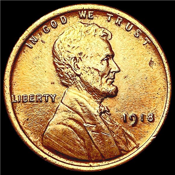 1918 RED Wheat Cent CHOICE BU