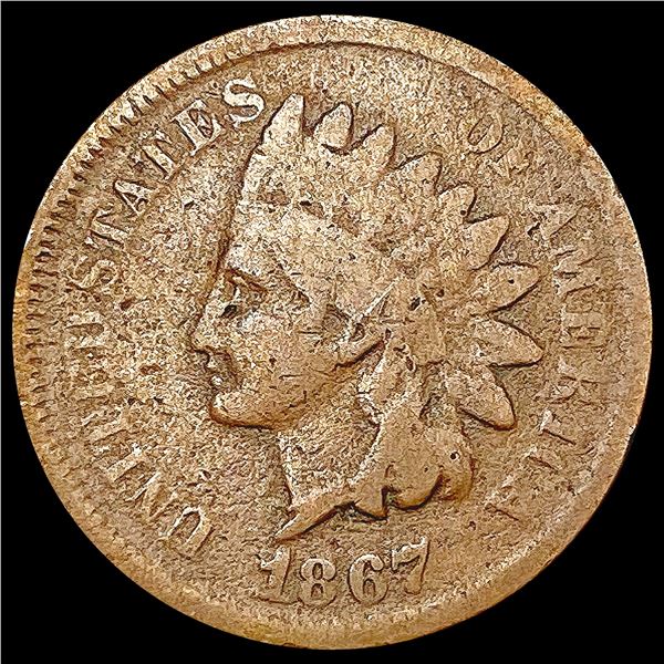 1867 Indian Head Cent NICELY CIRCULATED