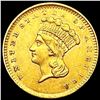 Image 1 : 1856 Slant 5 Rare Gold Dollar UNCIRCULATED