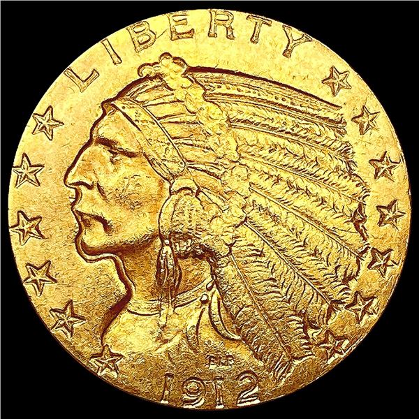 1912 $2.50 Gold Quarter Eagle CLOSELY UNCIRCULATED