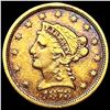 Image 1 : 1878 $2.50 Gold Quarter Eagle NEARLY UNCIRCULATED
