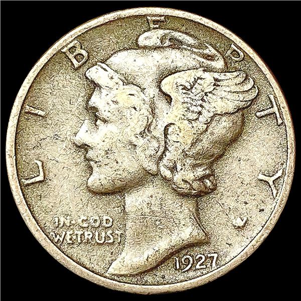 1927-D Mercury Dime NEARLY UNCIRCULATED