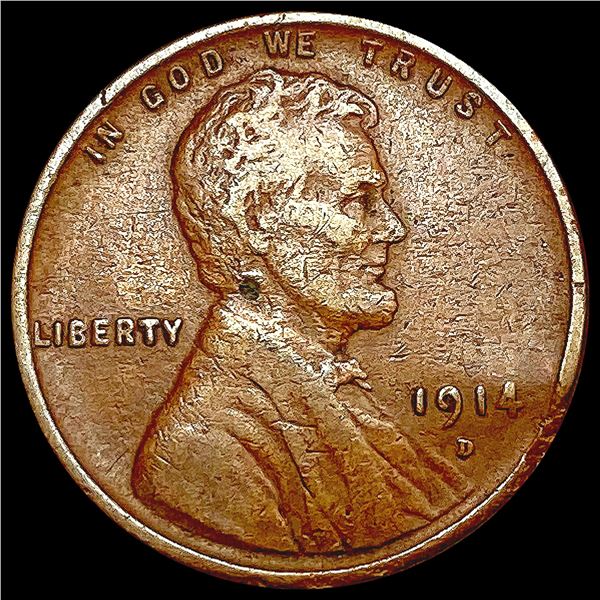 1914-D Wheat Cent LIGHTLY CIRCULATED