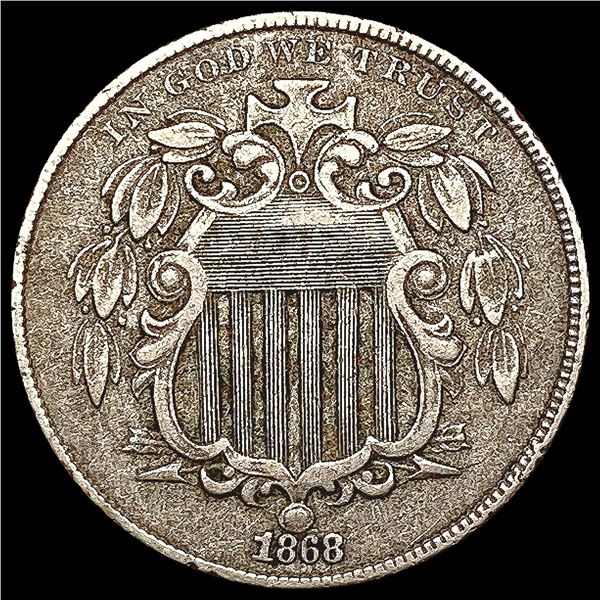 1868 Shield Nickel LIGHTLY CIRCULATED