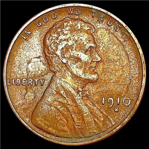 1910-S Wheat Cent NEARLY UNCIRCULATED