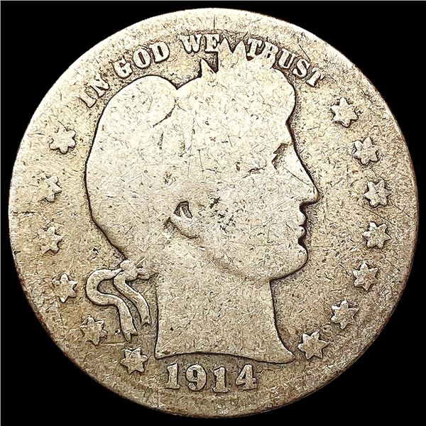 1914-S Barber Quarter NICELY CIRCULATED